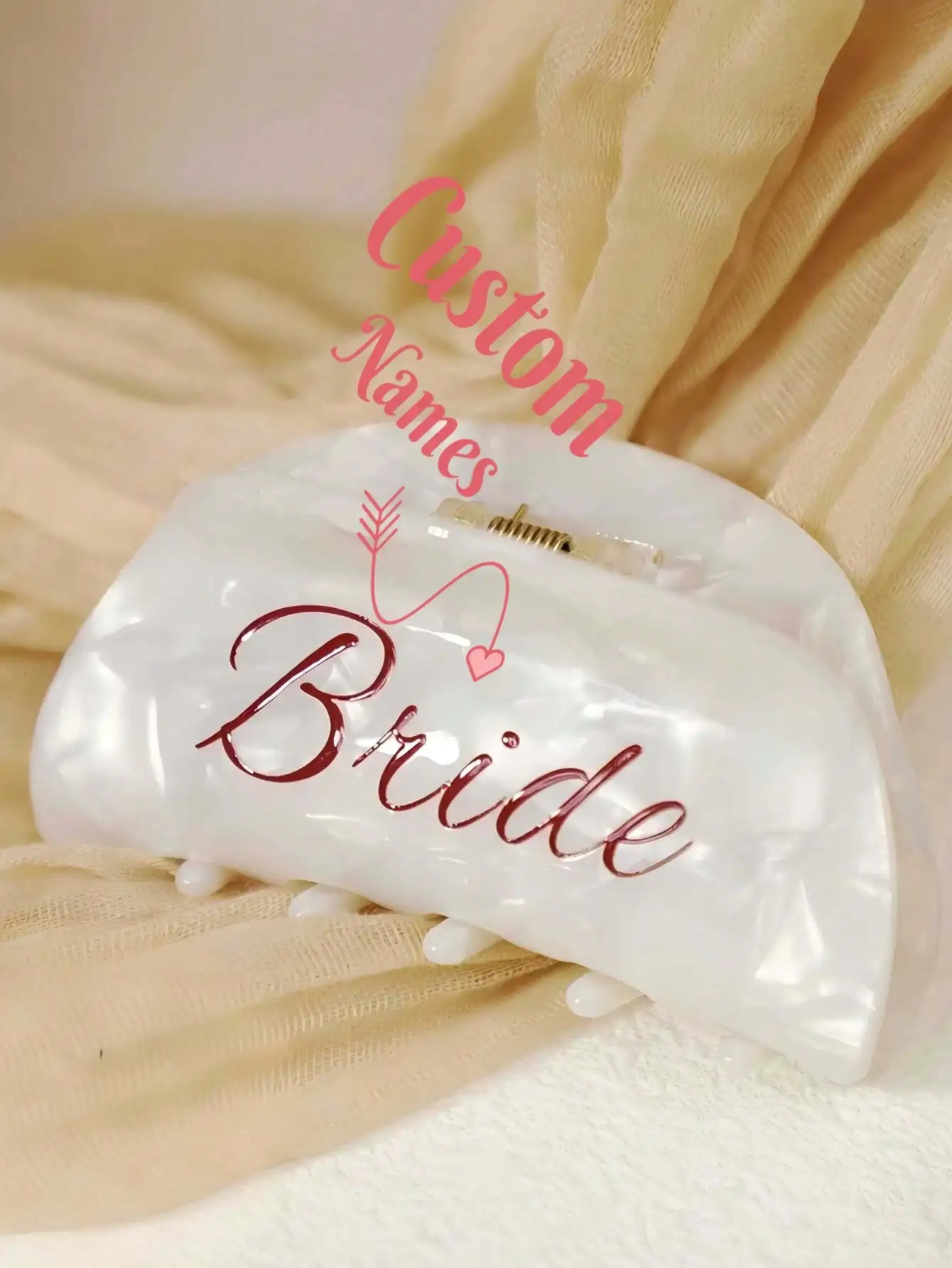 Personalized Name Minimalist Hair Clip, Bridesmaid Proposal Gift, Wedding Gift, Hair Accessories for Women