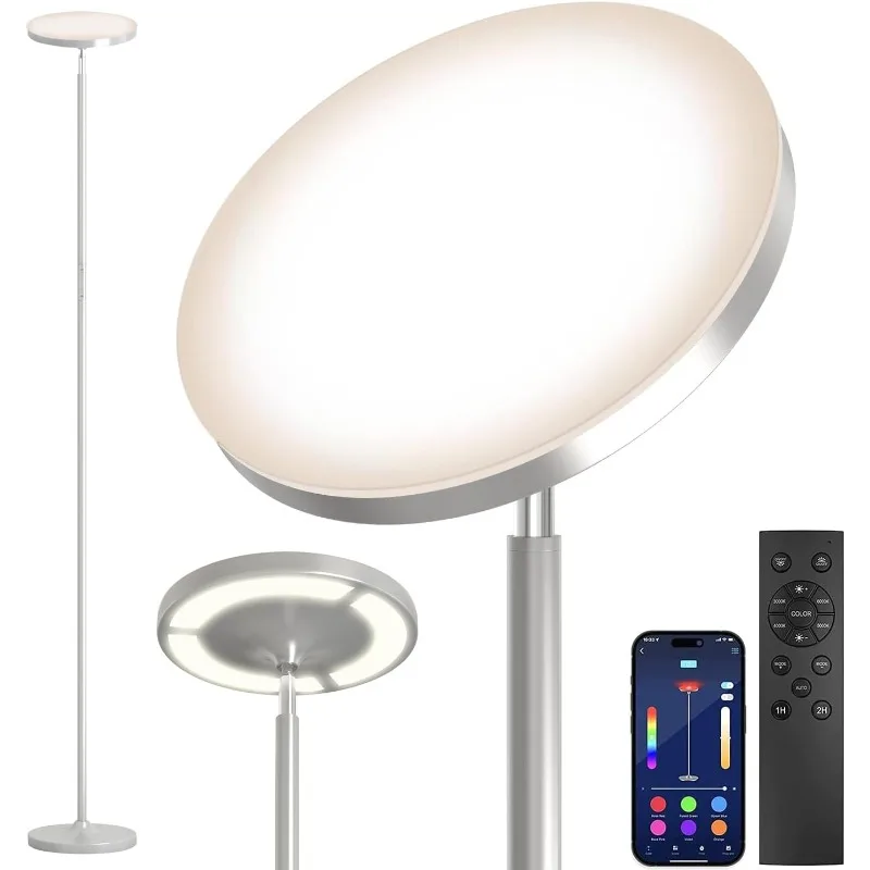 

Double Side Lighting Led Floor Lamp with Remote Smart App 36W/2600LM Bright Tall Standing RGB Floor Lamp Angle Multicolor