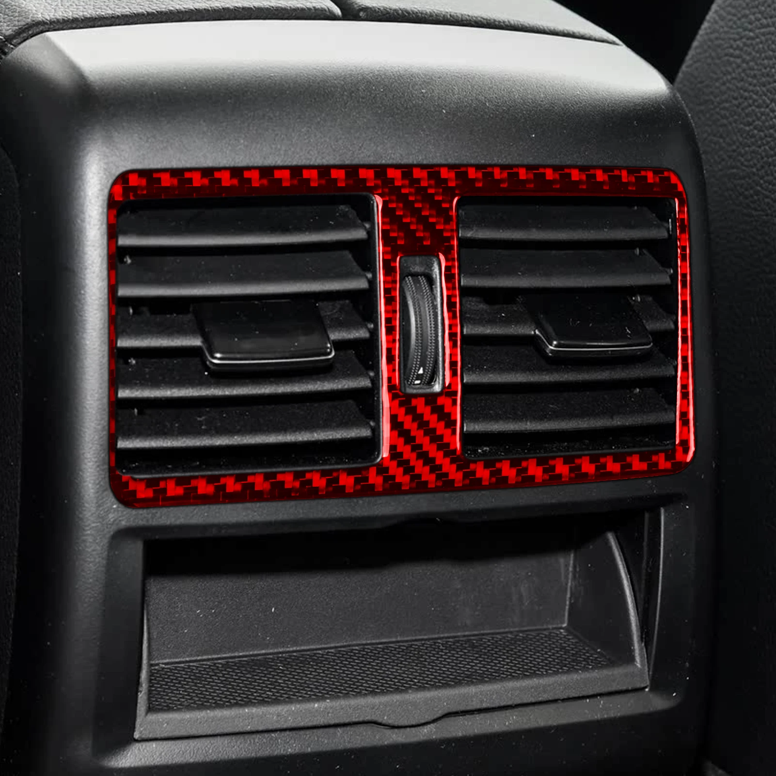 For Mercedes-Benz GLE GLS W166 2016-2019 Carbon Fiber Rear Air Conditioning Vent Frame Panel Cover Trim Car Accessories Sticker view 2