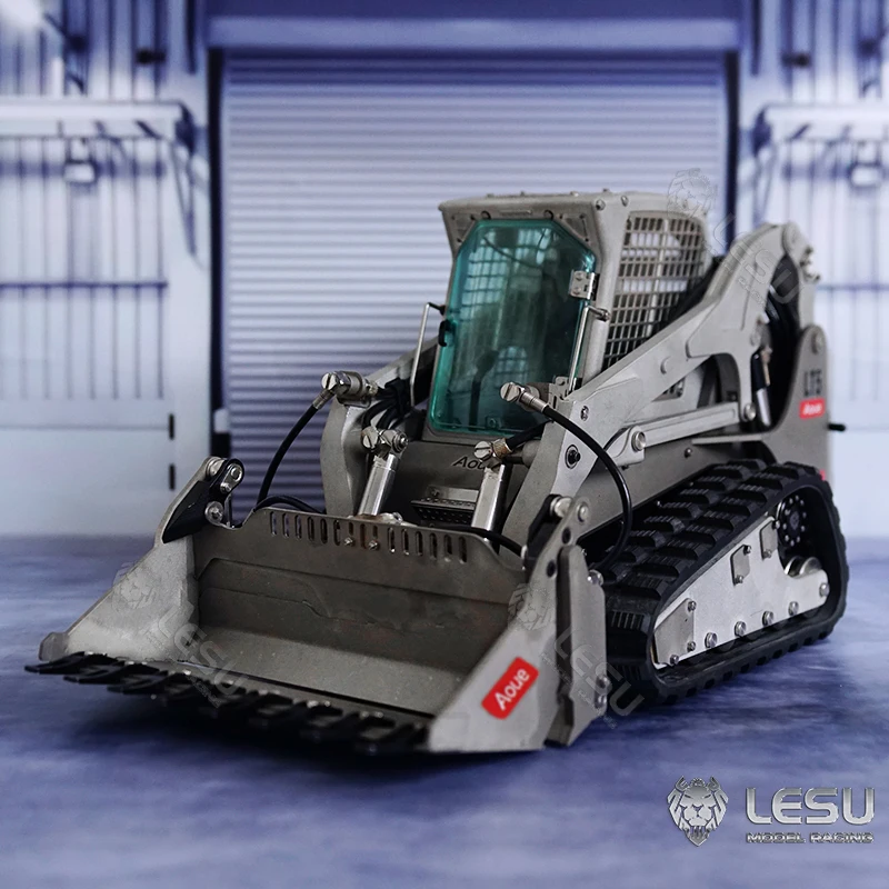 1/14 LESU Metal RC Hydraulic Skid-Steer Loader Aoue-LT5 Lights Sound Remote Control Truck Toys Cars for TAMIYA Vehicles