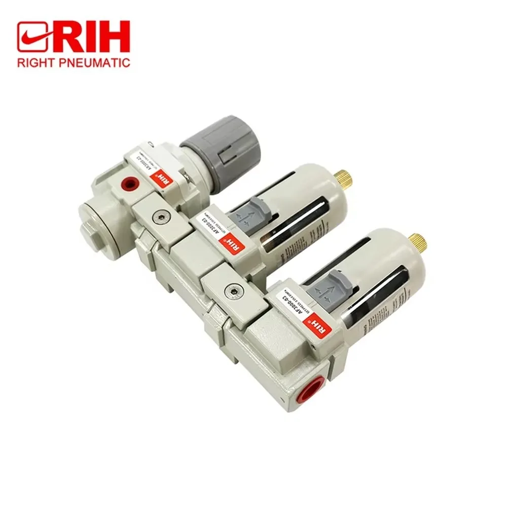 Compressed Air F.R.L Combination Unit Air Source Treatment Trio Filter Regulator Lubricator for Pneumatic Systems