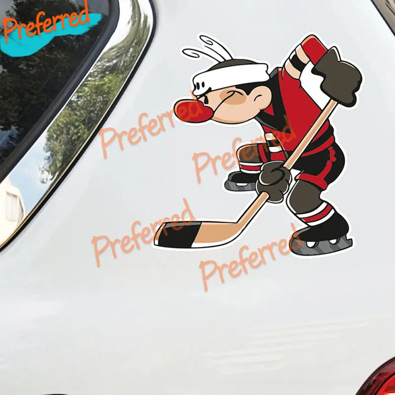 Personality Decals Hockey Player Car Stickers Waterproof Motorcycle Laptop Decor Car Bumper Window Truck Bike Vinyl Decals