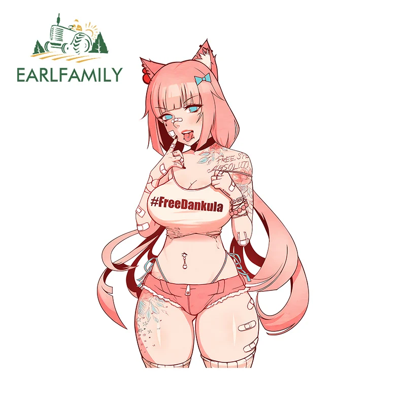 EARLFAMILY 13cm × 8.4cm NSFW Furry Fpx Car Stickers Fashionable Surfboard Computer Deals Great Sunscreen Car Door Protector