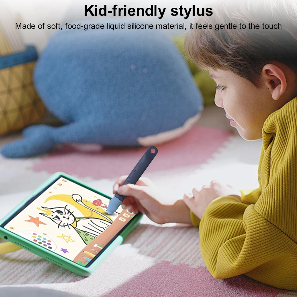 Kid-Friendly Stylus Pens Anti-Rolling for Touch Screens Safe Stylus Pen Universal Capacitive Stylus for Kindle iPad iPhone