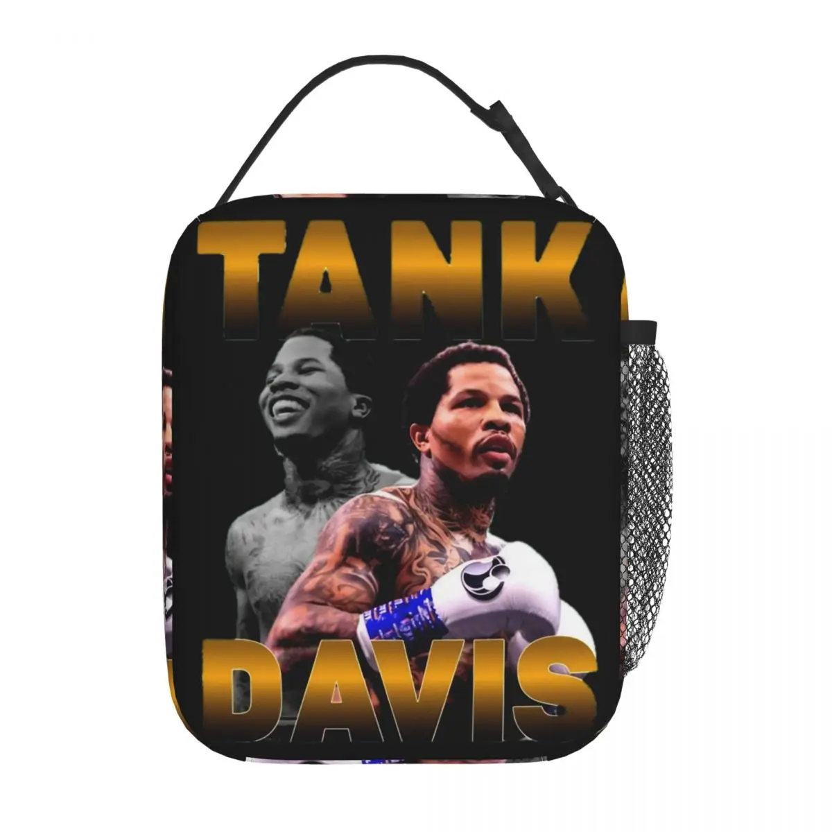 Vintage Gervonta Davis Bootleg Insulated Lunch Bag Tank davis Storage Food Box Portable Thermal Cooler Lunch Box For Picnic