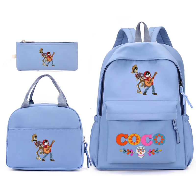 

Disney Coco 3pcs/Set Backpack with Lunch Bag for Teenagers Student School Bags Casual Comfortable Travel Sets