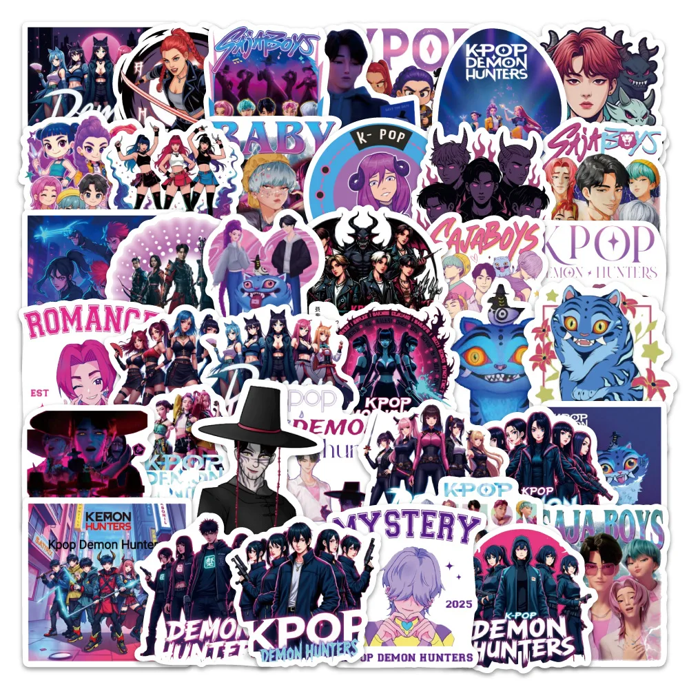 50Pcs Anime Demon Stickers Waterproof Cool Decals for Laptop Water Bottle Skateboard Luggage Phone Case Graffiti Party Diy Gift