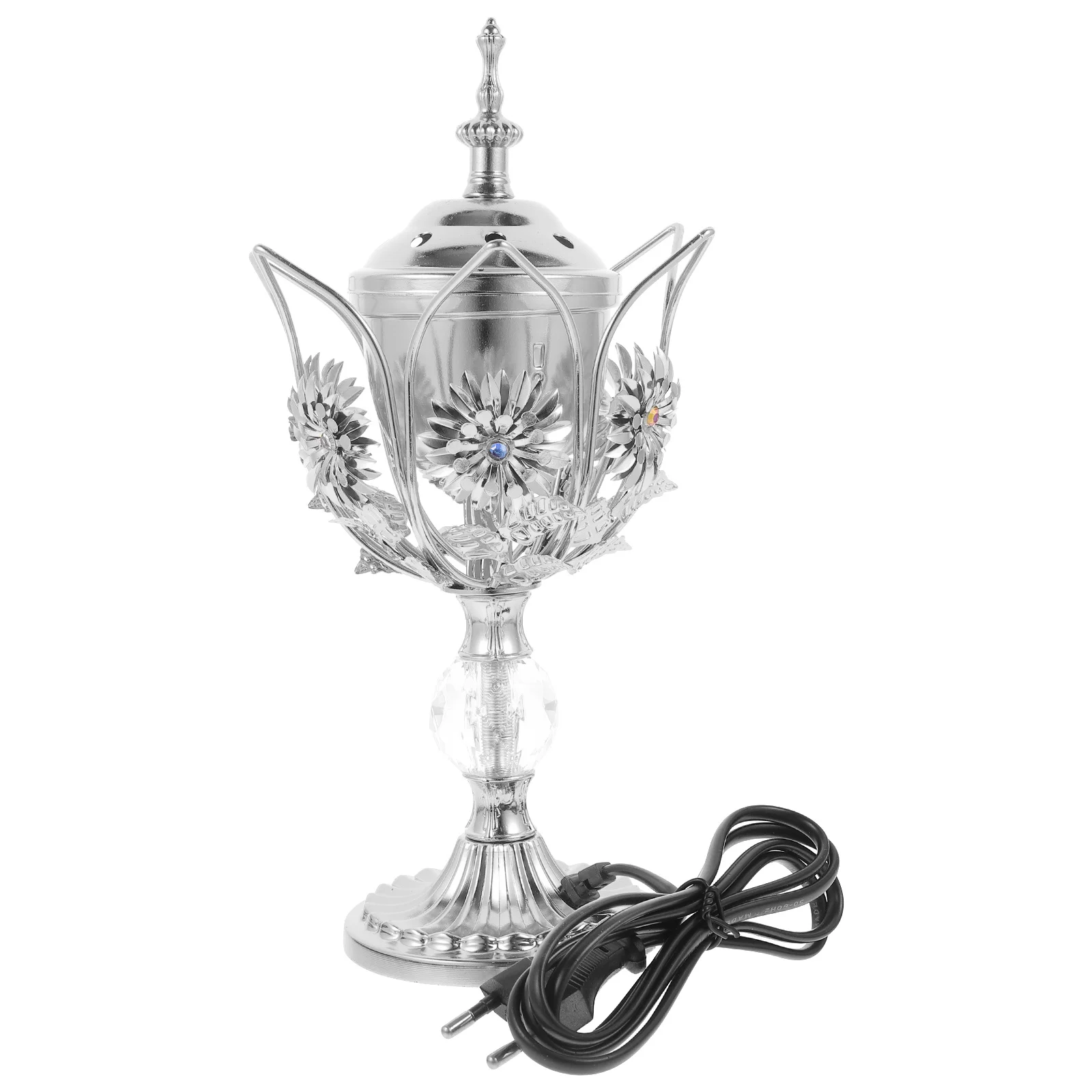 

Electric Incense Burner Iron Plug-in Desktop Vintage Aroma Censer Holder Aromatherapy Relaxation Decorative Metal Incense Stove