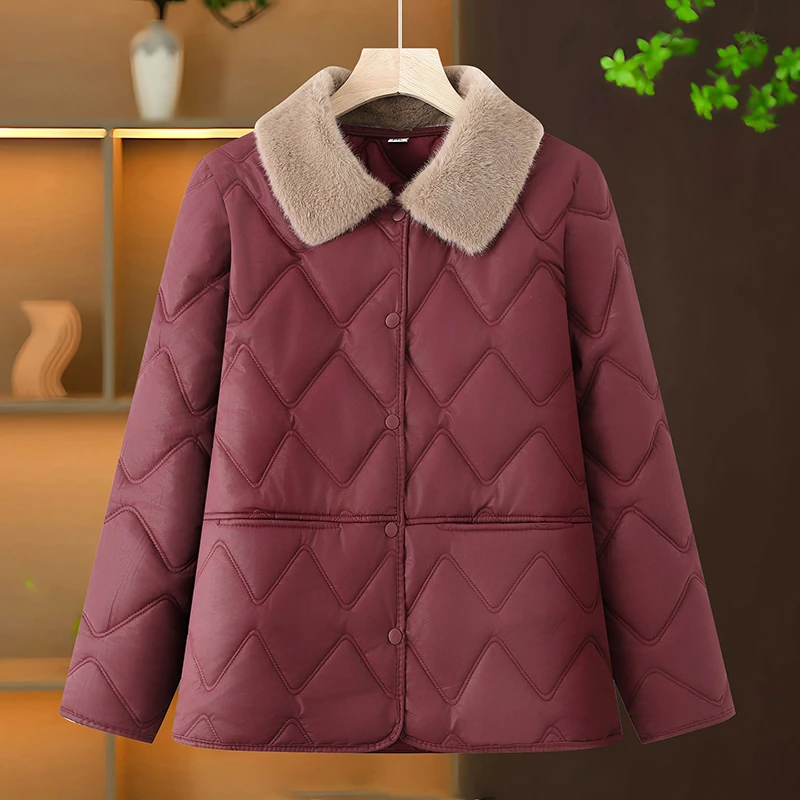 سترة نسائية سترات جديدة للخريف والشتاء معطف قطني مقاوم للماء للنساء بياقة واقفة ملابس خارجية قصيرة ودافئة للسيدات #2