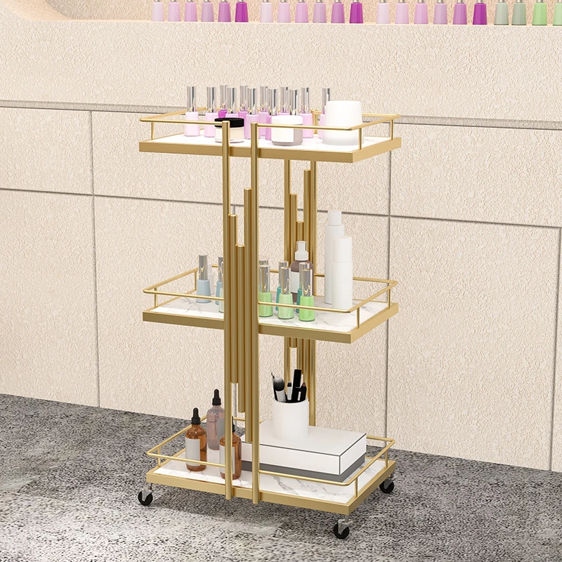 

Beauty Salon Trolley, Manicure And Eyelashes Tattoo Special Rack, Light Luxury Instrument Storage Rack, Movable Tool Cart