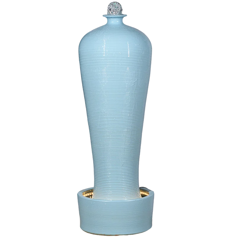 

LMM ceramic running water fountain circulating water lucky feng shui ball floor ornament entrance living room humidifier