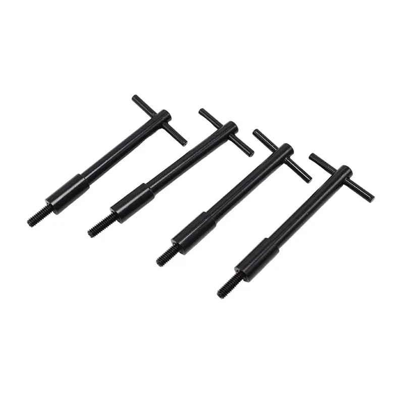 Aluminum Valve Cover Hold T-Bar Wing Nut Bolts 1/4"- 20 4Pcs Black For SBC BBC Chevy Ford Dodge 265 273 318 340 Engines
