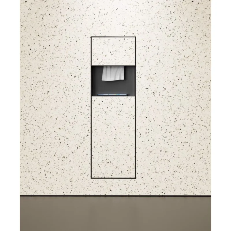 New Style Upgraded Stainless Steel Recessed Trash Can | in-Wall Tissue Box | Space-Saving for Small Bathrooms | Easy Install