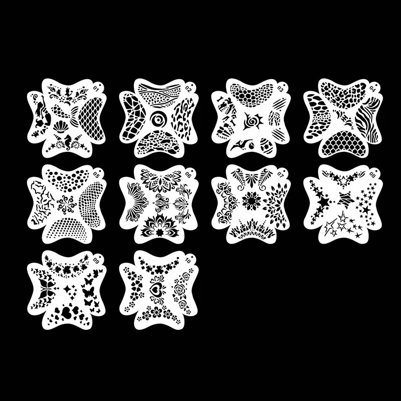 

Face Stencils Body Paint Template Spray Painting DIY Template For Kids Birthday Party Reusable Painting Templates