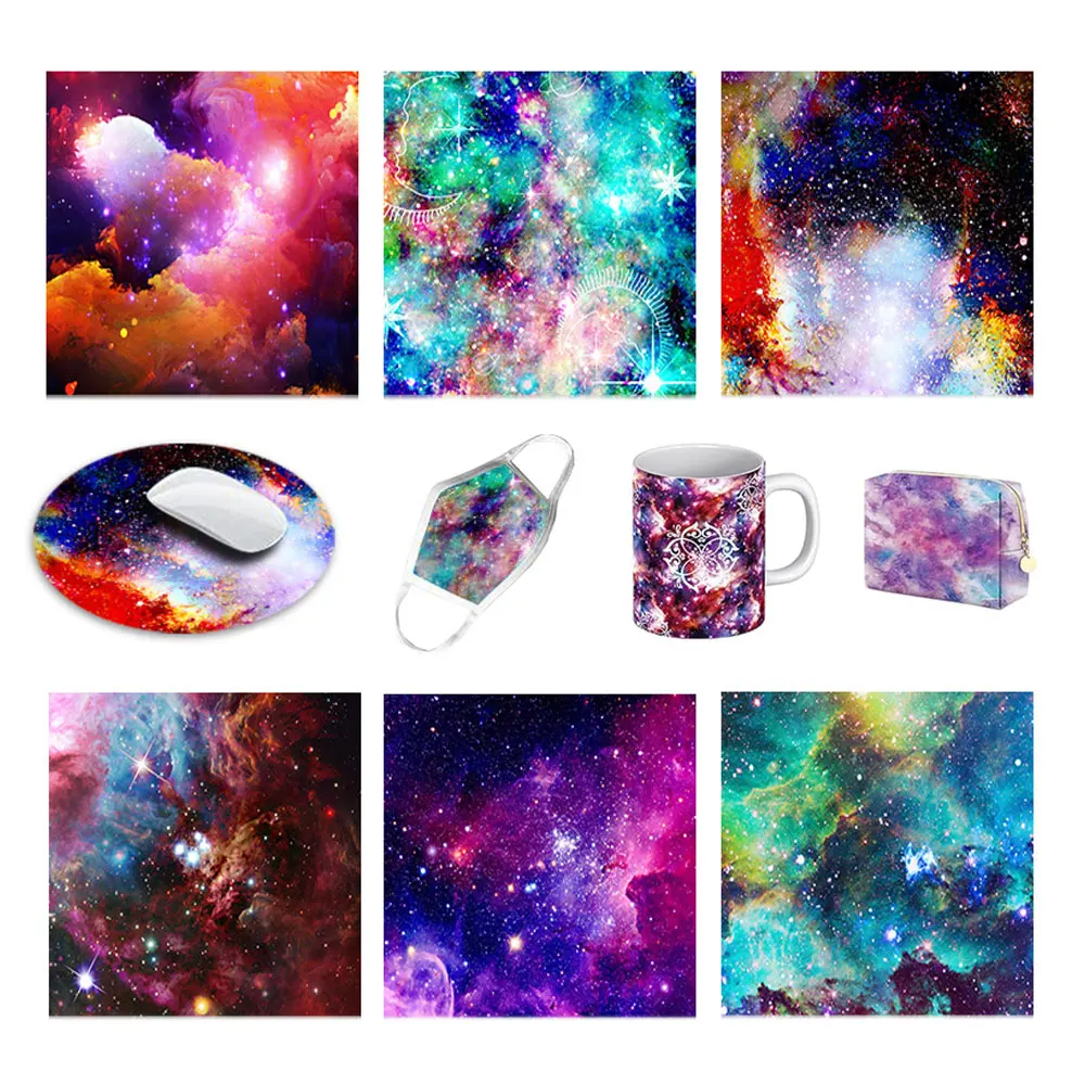 Infusible Ink Transfer Sheet 6 Assorted Colors Sublimation Shining Transfer Ink Paper for Cut Mug Coaster T-shirts Decoration