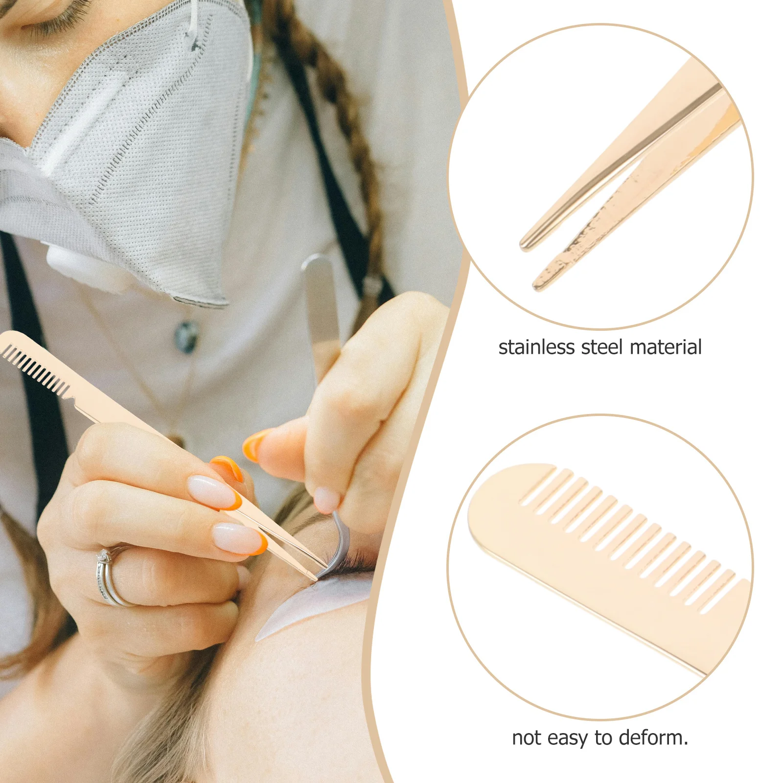 Prachtig Vakmanschap Rvs Lash Clamp Pincet Wimper Applicator voor Professioneel Gebruik Lash Clamp Pincet