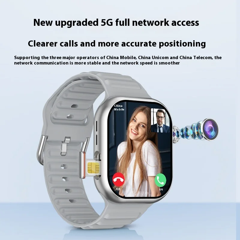 Nuevo reloj inteligente con llamadas inalámbricas, respuesta a llamadas, deporte completamente táctil, Fitness para mujeres y hombres con sistema Wifi Android, compatible con SIM