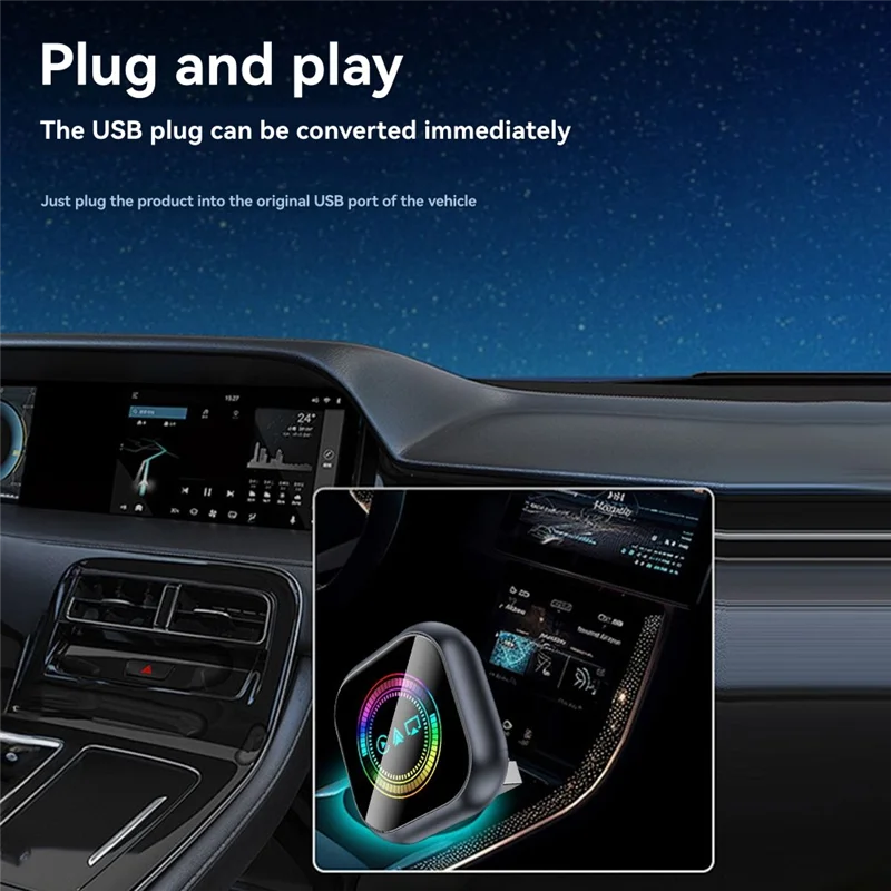 ABSY 3-в-1 беспроводной адаптер Carplay Airplay Smart Carplay Android Auto USB-ключ Plug and Play проводной Carplay к беспроводному