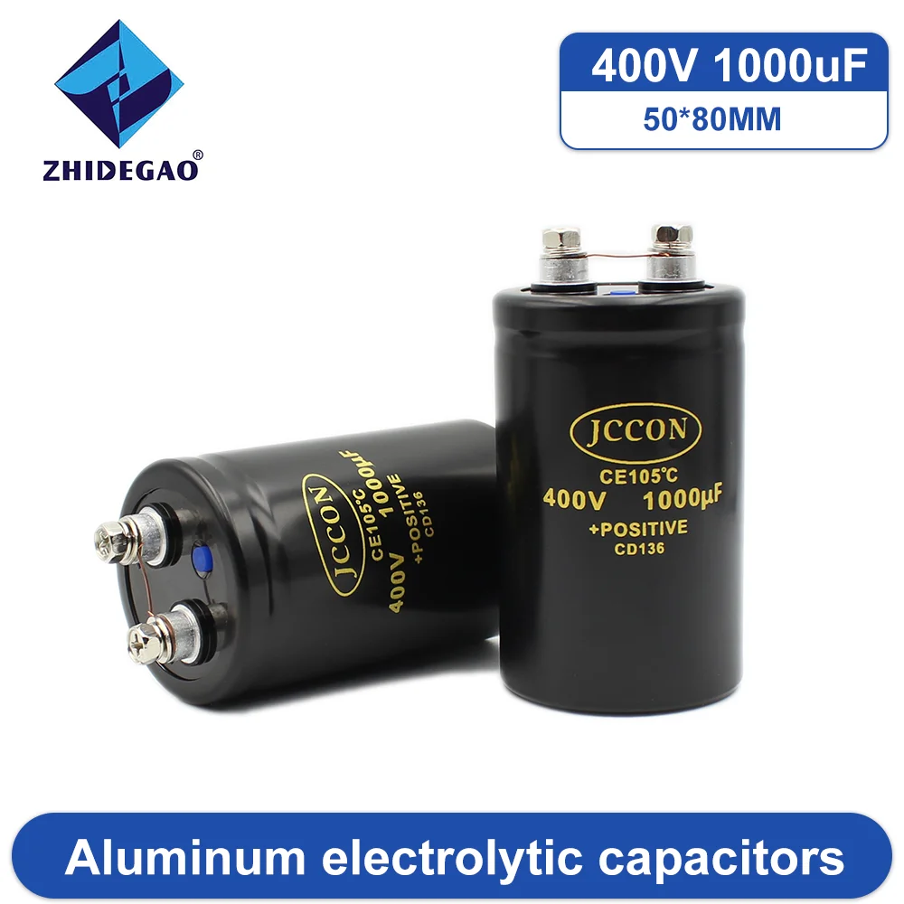 1 Pcs 1000мкФ 400в (1000UF 400V) Aluminum Electrolytic Capacitor 50x80mm 105C low ESR (including screws) Black