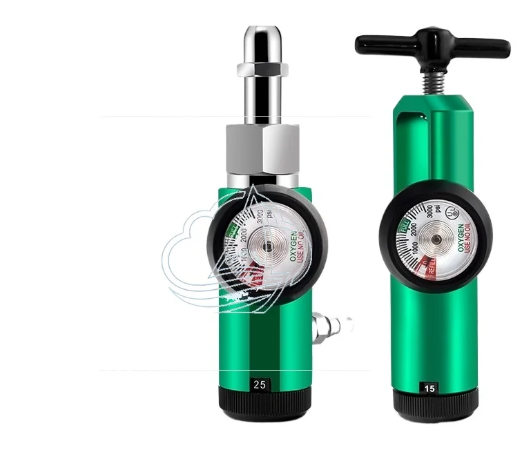 CGA540/CGA870 Oxygen Regulator - Pressure Regulating Valve with Gas Outlet Joints