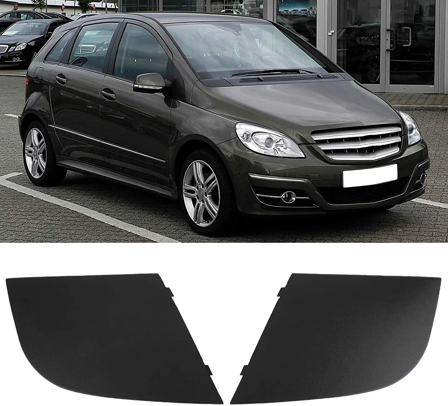 2pcs Front Windshield Water Drain Cover, A1698300375 A1698300275 Fit for Benz B Class W245 Powersports Windshields