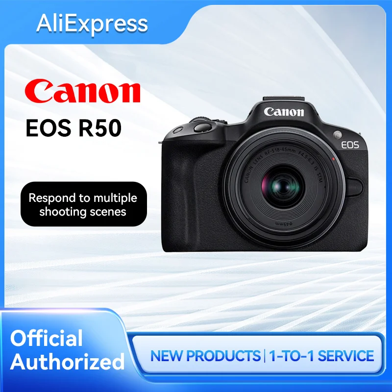 Canon EOS R50 APS-C Professional Mirrorless Digital Camera High-Speed Continuous Shooting 4K Video High Image Quality Black Body