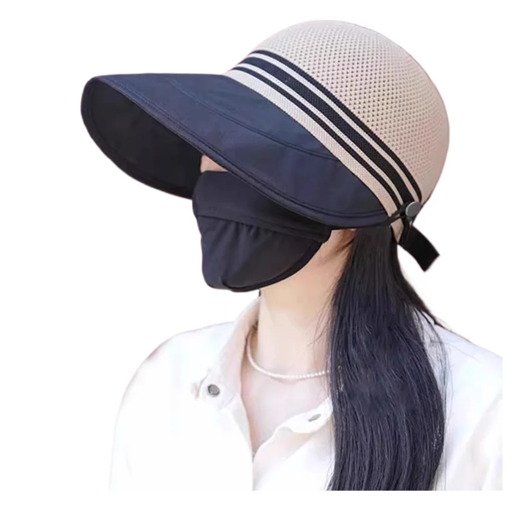 New Extended Brim Duckbill Hat for Women's Spring and Summer Big Head Circumference, Versatile Sun Protection Outdoor Hat