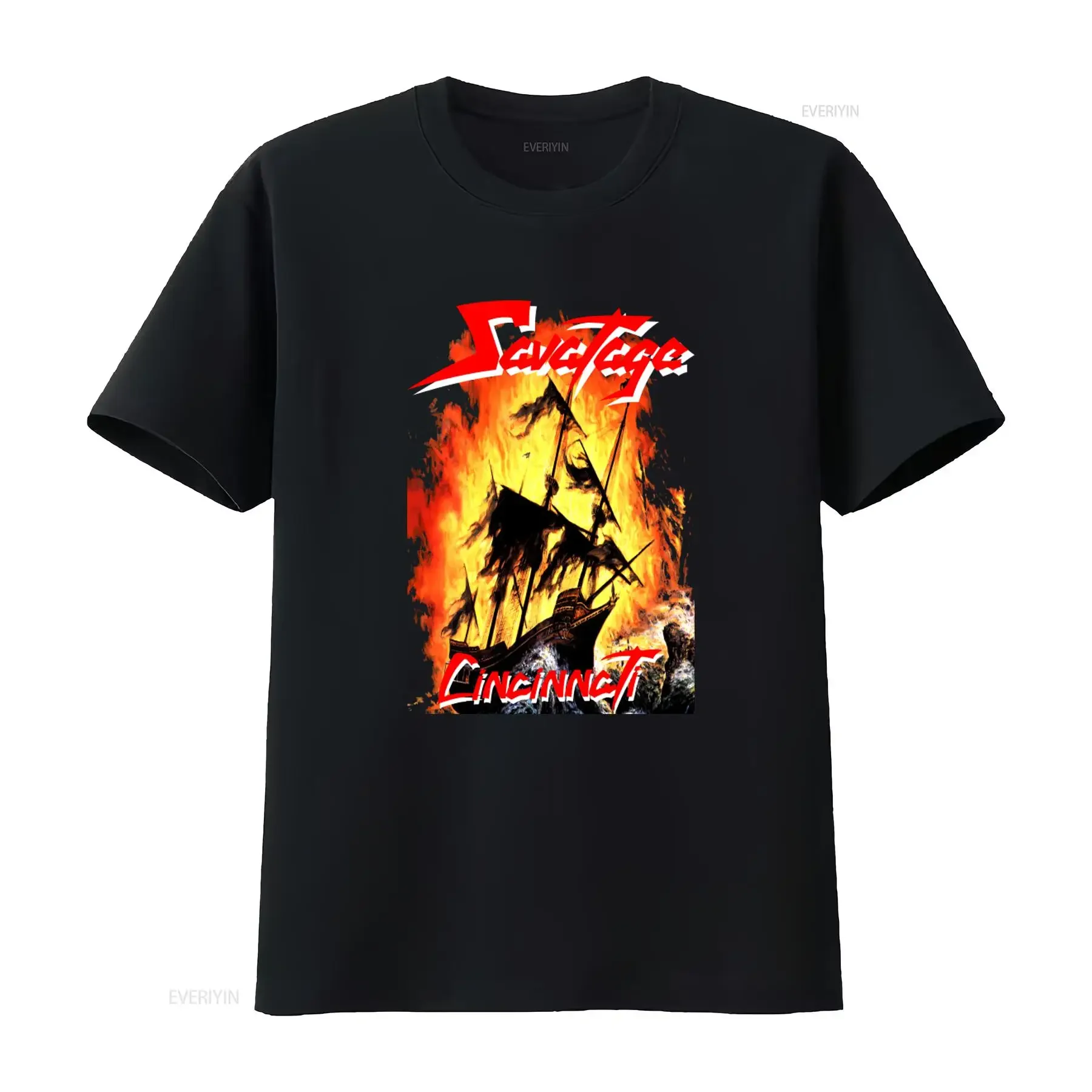 New DtgDtf T Shirt Savatage The Wake Of Magellan Size S M L Xl 2 3 4 5 6 7Xl Fire Ship Design vintage Washed designer clothes