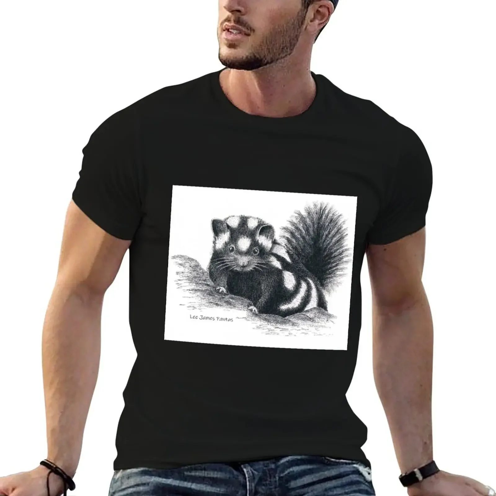 Eastern Spotted Skunk T-Shirt baggy shirts designer shirts anime clothes aesthetic clothes plain white t shirts men