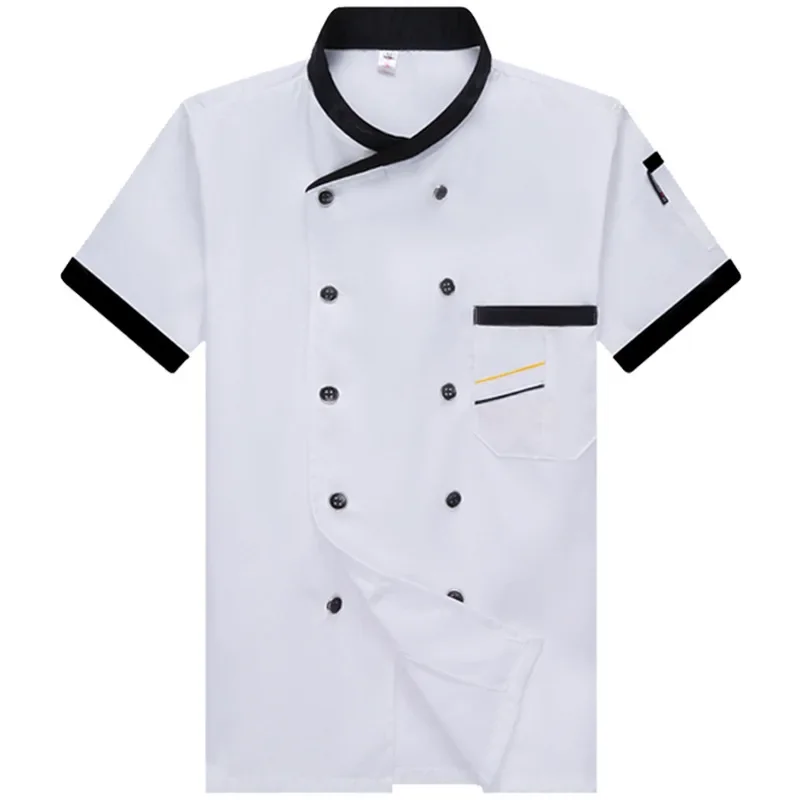 Unisex Chef Uniform Short & Long Sleeve Set Breathable Catering Hotel Restaurant Kitchen Workwear