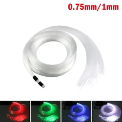 Hot Sales 0.5~4 Meter 0.75mm 1mm End Glow PMMA Fiber Optic Cable For LED Light Engine Car Home DIY LED Star Ceiling Light