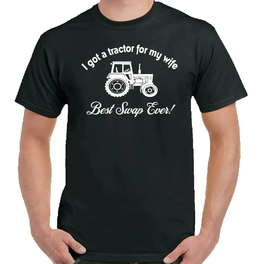 Funny Farm Traktor Agricultural Driver Famer T-Shirt 100% Cotton O-Neck Summer Short Sleeve Casual Mens T-shirt Size S-3XL