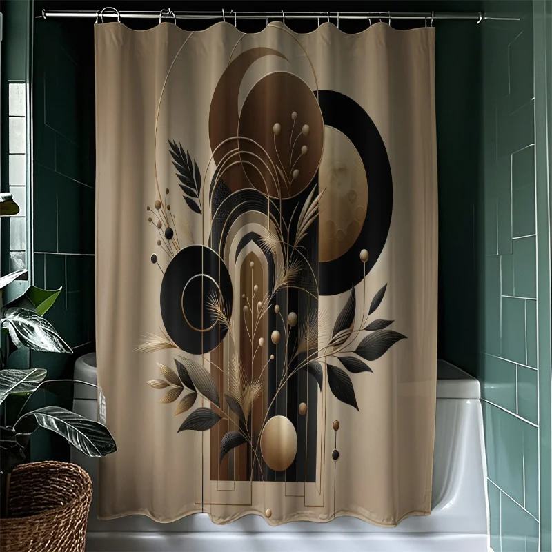 

Современное искусство, геометрические крючки для занавесок для душа для стильного декора ванной комнаты