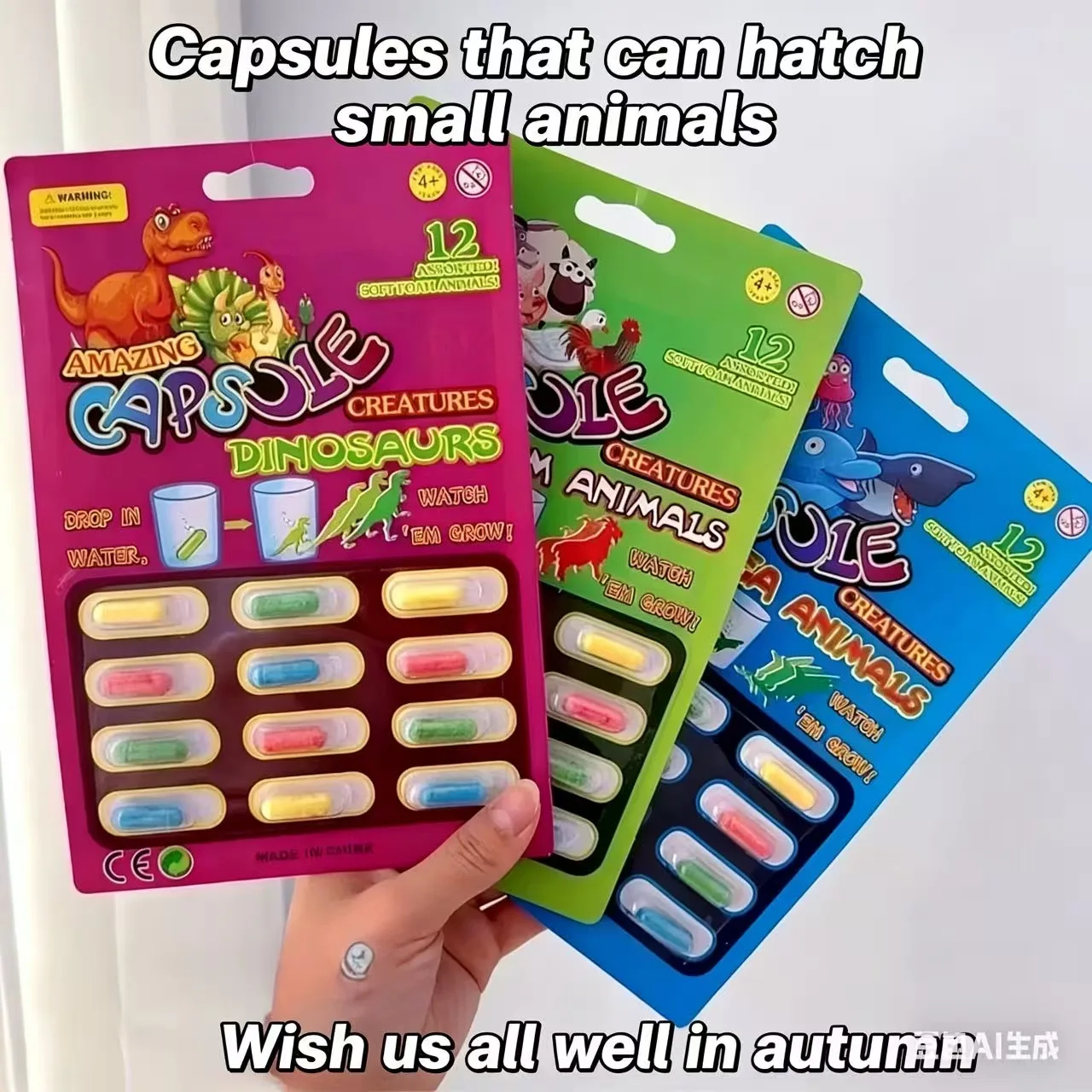 

Красочные резиновые волшебные капсулы-животные, растущие в воде, мягкие игрушки-компаньоны для ванны, безопасные детские игрушки, подарок на Рождество