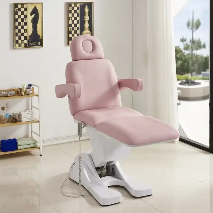 

3-Motor Electric Spa Table Adjustable Massage Facial Bed Customizable Leather