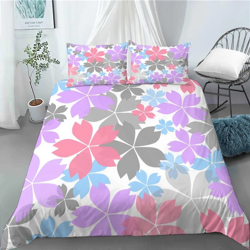 3D Print Smile Daisy Flower Bedding Set Duvet Cover Bedclothes 180X200CM 180X220CM Comforter Cover With Pillowcase For Kid Home