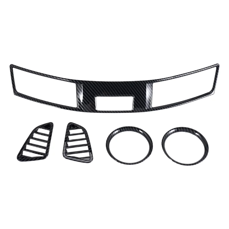 

A82E-For Nissan Navara NP300 2015-2020 Carbon Fibre ABS Car Air Conditioner AC Outlet Vent Frame Cover Trim Accessories, 5PCS