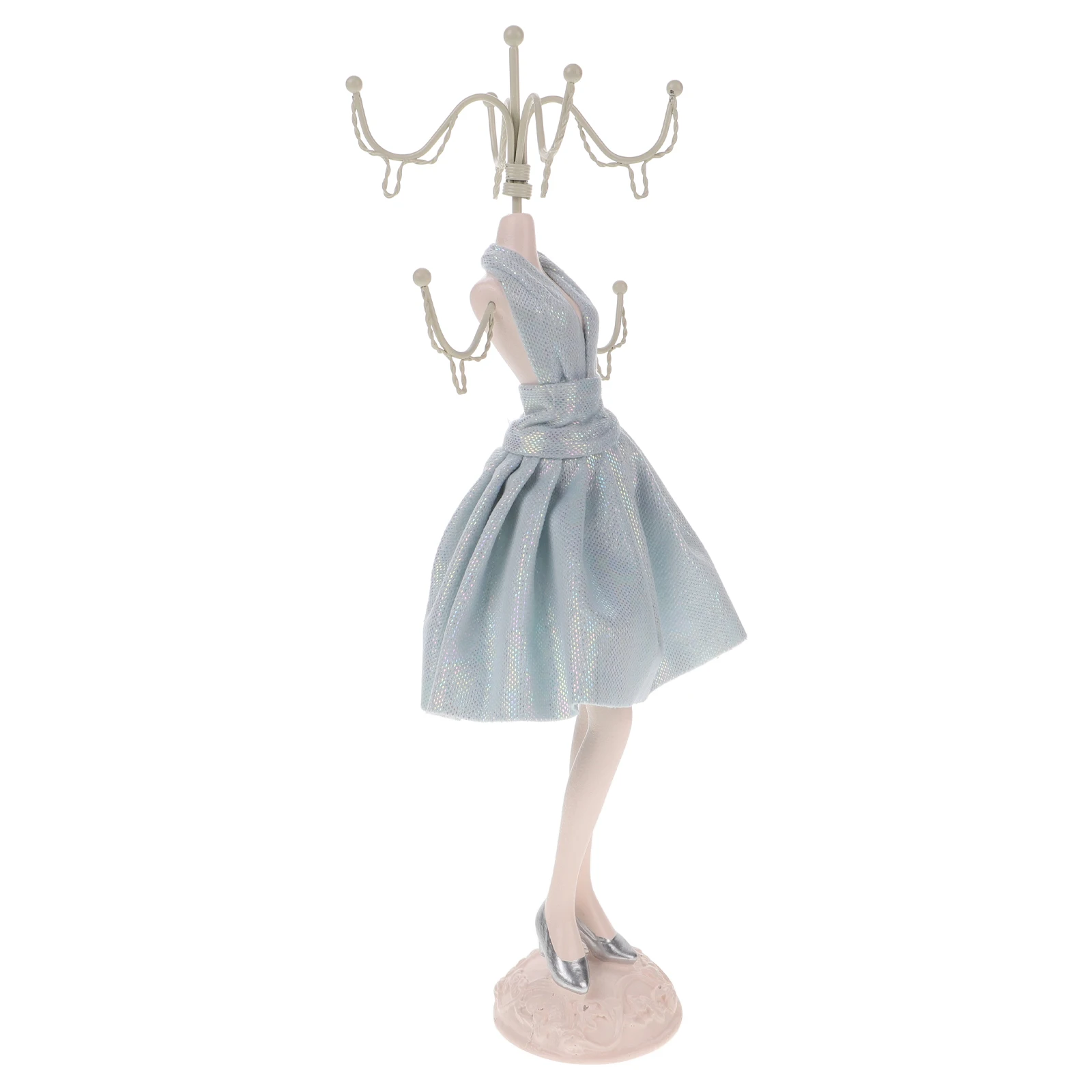 

Jewelry Display Stand Resin Necklace Mannequin Vintage Organizer Showcase Rack For Earrings Pendant Decor Prop