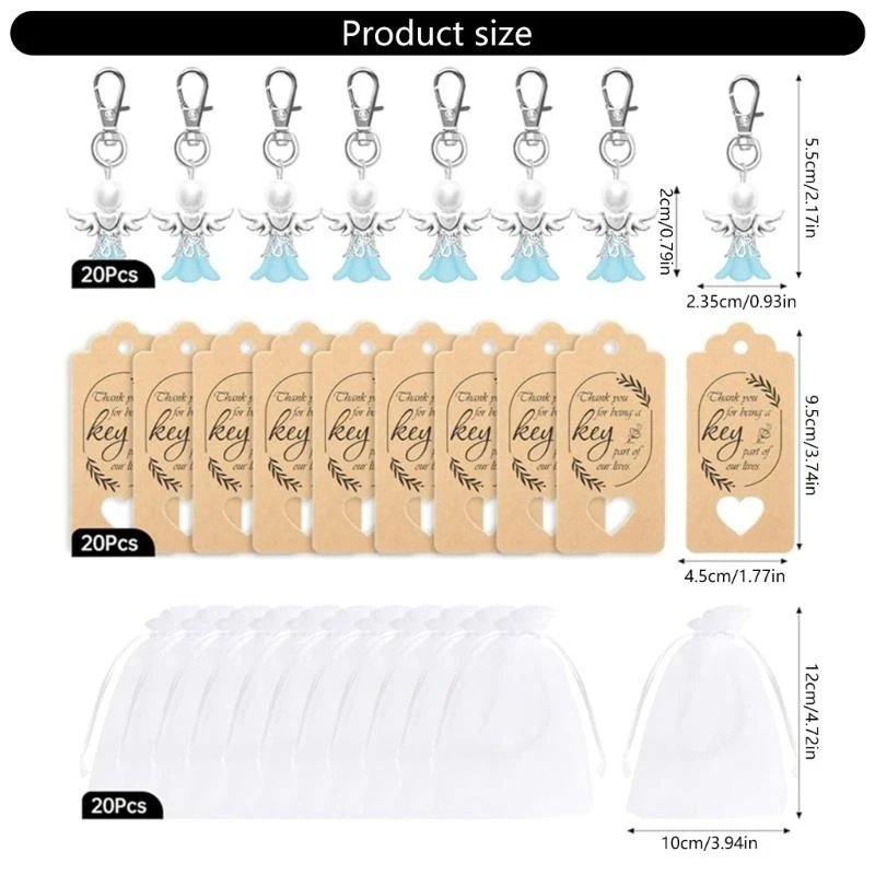 

Angel Keychain Set Angel Pendants Angel Keyring Gist Gift для вечеринки 601E