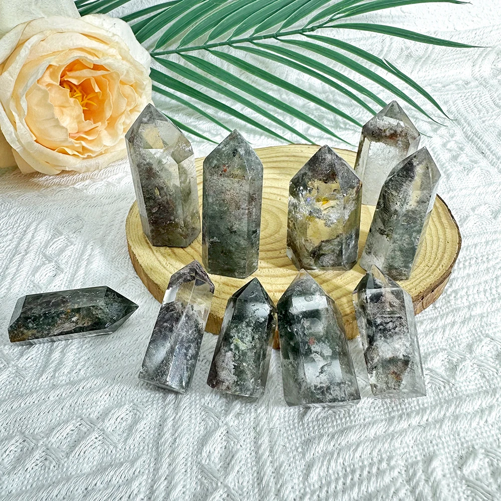 Natural Garden Quartz Point Radiant Blend of Beauty and Energetic Power intricate crystal structure