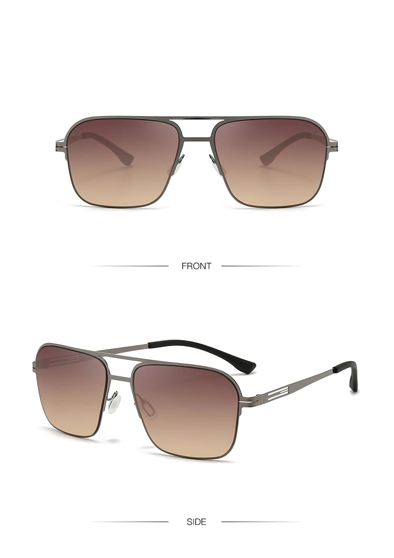 Modische Herren-Sonnenbrille aus Edelstahl mit doppeltem Fass, ultraleicht, hochwertig, sonnenblockierende Sonnenbrille mit großem Rahmen 5129 – Detail 13