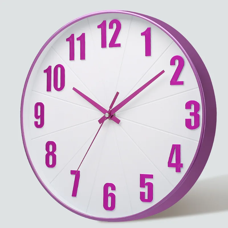

12 Inches Silent Wall Clocks Digital Public Place Table Bathroom Wall Clocks Creativity Plastic Home Decor Horloge Murale MHBGZ