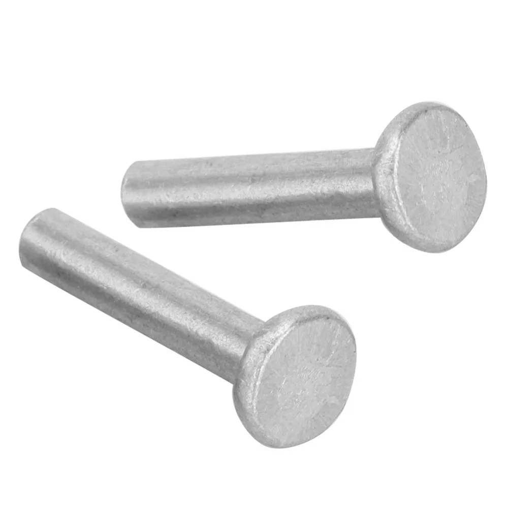 100pcs Reliable Boat Repair Flat Head Rivets Industrial Use Durable Aluminum Rivets Semi-Tubular Rivet For Fire Fighting