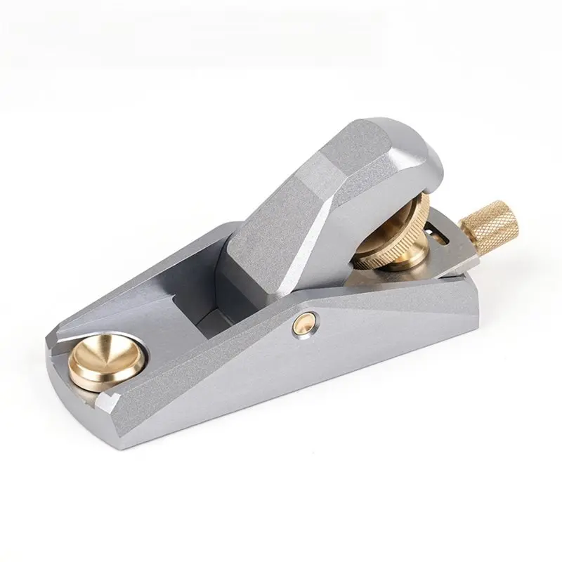 ABFU-Woodworking Planer Mini Hand Planer European Flat Plane Wood Trimming Tool DIY Carpenter Tools Bottom Edge Silver Gray