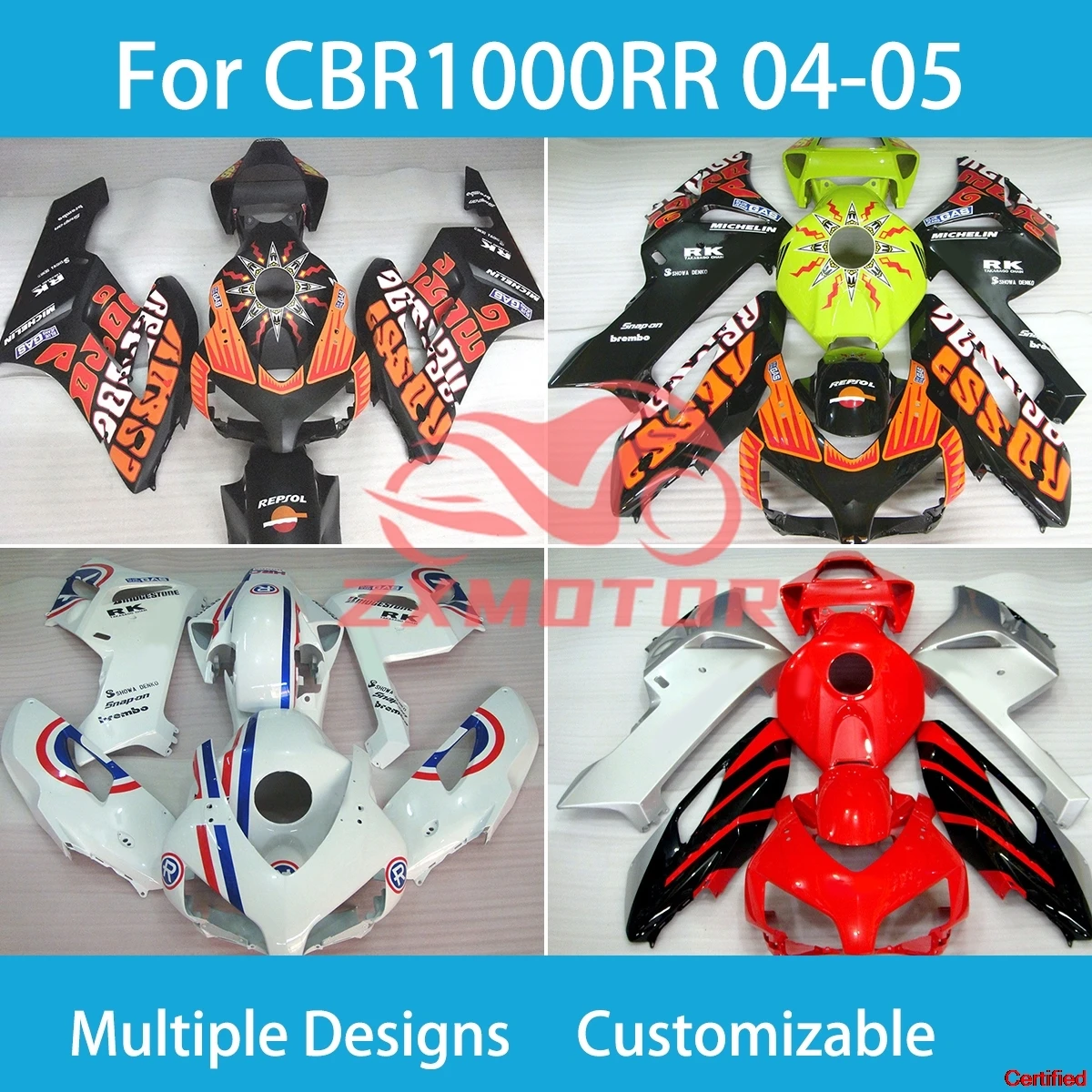 

New CBR1000RR 04 05 Fairings for Honda CBR1000RR 2004 2005 Motorcycle Fairing Set Bodywork Panel Kit Fit