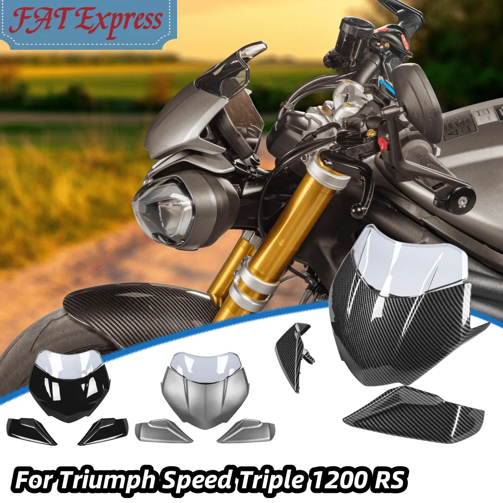 

Motorbike Headlight Windscreen Cover Deflector for Triumph Speed Triple 1200 RS 2021 2022 Headlamp Front Cowl Fairing Windshield