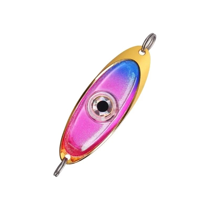 

Eye Shaped Baits LED Fishing Lure Light Glowing Fishing Spoon Night Fishing Accessories Deep Drop Flasher Fishing Baits