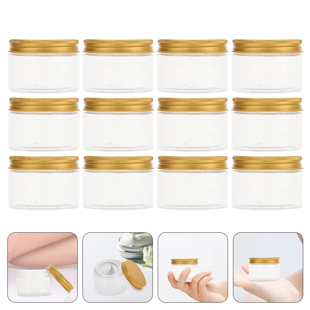 

12set 12set Face Cream Container Travel Storage Bottle Leak-Proof Refillable Pet Empty Sub Jar For Lotion Cream Samples