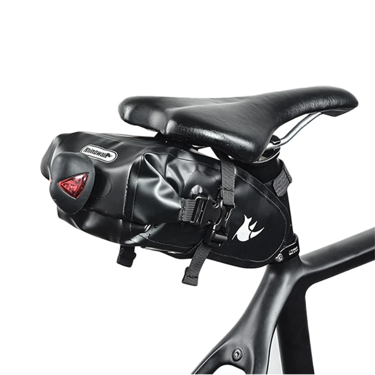 

AA85 Rhinowalk 1.5L Waterproof Bike Saddle Bag Cycling Tail Rear Pouch Seatpost Accessory with Reflective