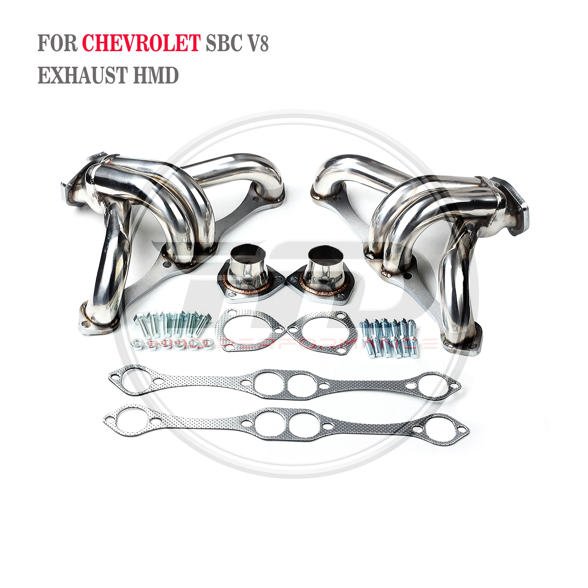 CHEVY SBC SMALL BLOCK HUGGER SHORTY STAINLESS STEEL T304 RACE HEADER Fits all small block Chevy V8 engines